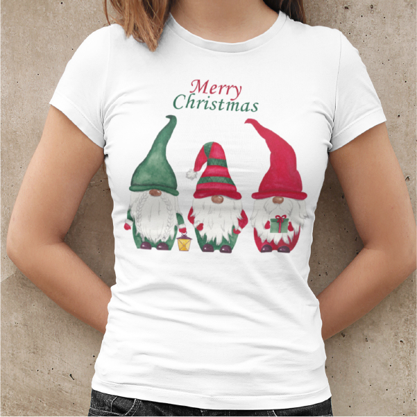 Santa Claus White T Shirt