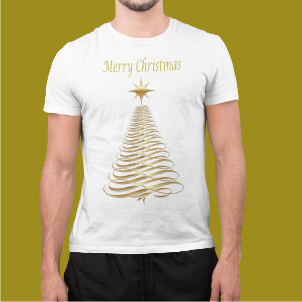 Christmas Tree White T Shirt