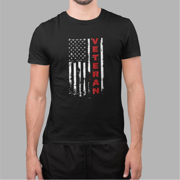 US Veteran Black T Shirt